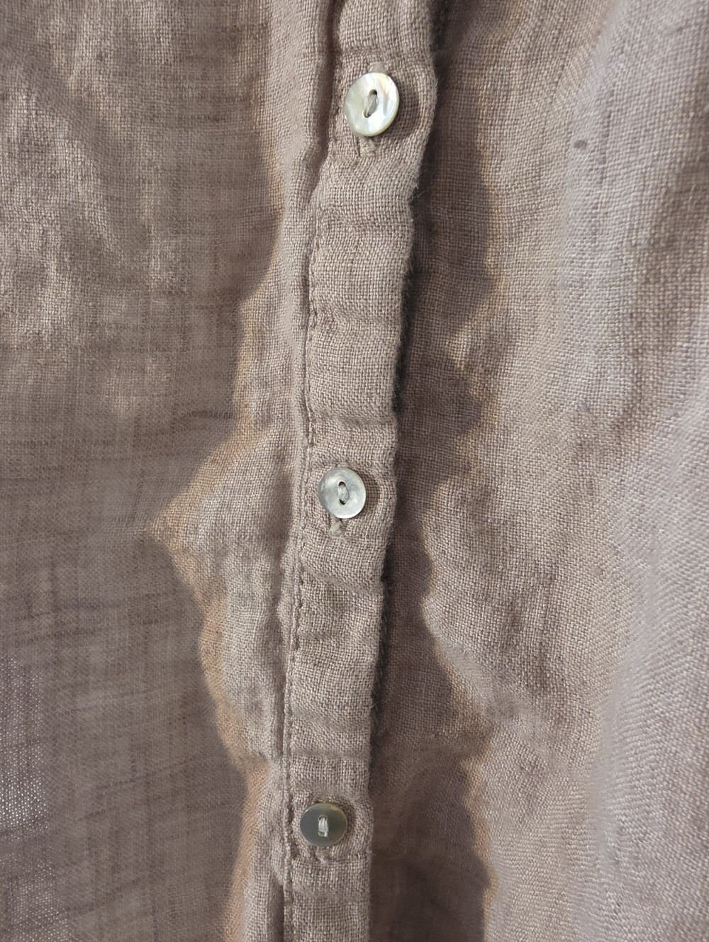 Sigrid Olsen Linen Button Up Top- Medium - Picture 6 of 9
